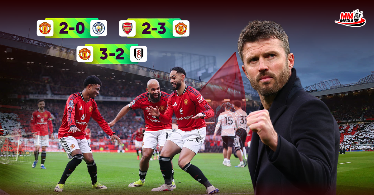 Michael Carrick's Manchester United team has won 3 games in a row